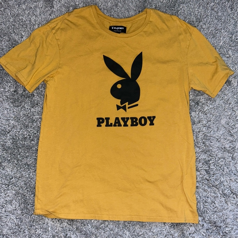 Playboy Yellow Gold Tee Size Large